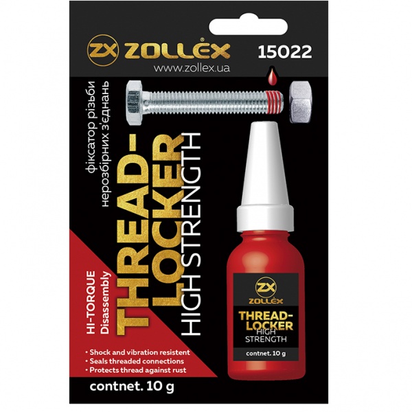 Фіксатор різьби Zollex BFS-6 червоний 10 г