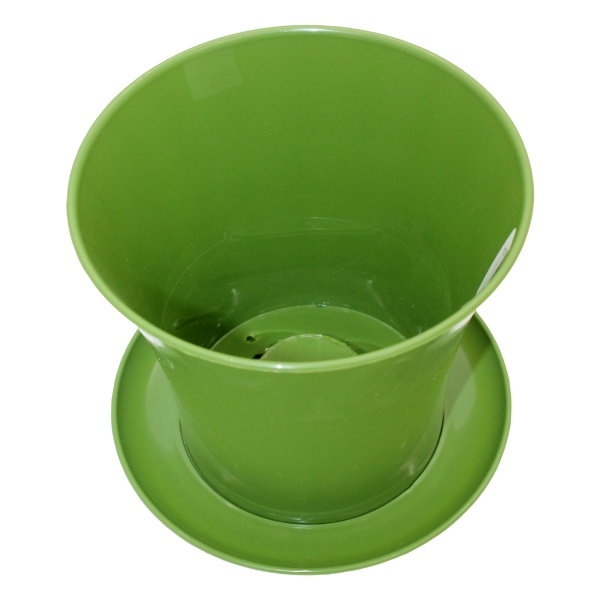 Горшок пластиковый Омела Акварель 2,3 л D 18 круглый олива 