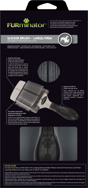 Щетка-пуходерка FURminator жесткая для кошек и собак (153184)
