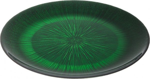 Блюдо Crystal 28 см зелене Dekor Cam 