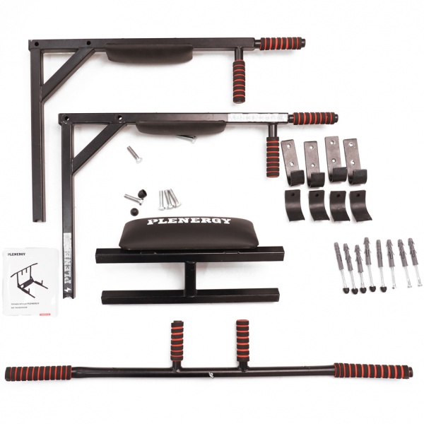 Турнік-бруси настінний PLENERGY TRPL03-BK Home 5 в 1 чорний 110 см
