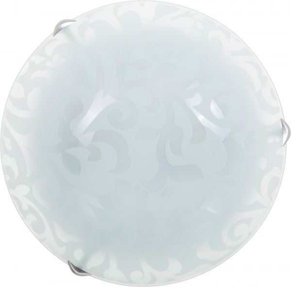 Світильник настінно-стельовий УТ Сяйво НПБ Візерунок 2x60 Вт E27 білий 3012 