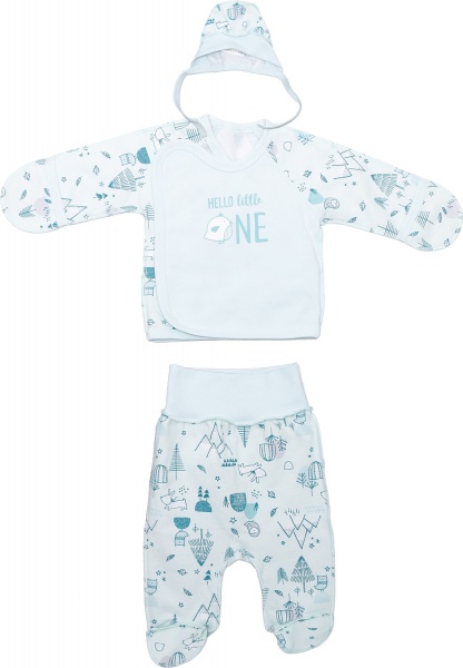 Комплект дитячого одягу Фламінго ясельний блакитний р.62 695-007 