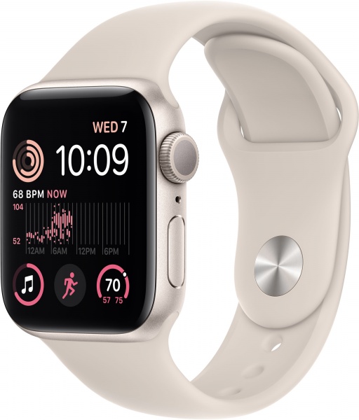 Смарт-годинник Apple WatchSEGPS (2 gen)40mmStarlightAluminiumCasewithStarlightSportBand