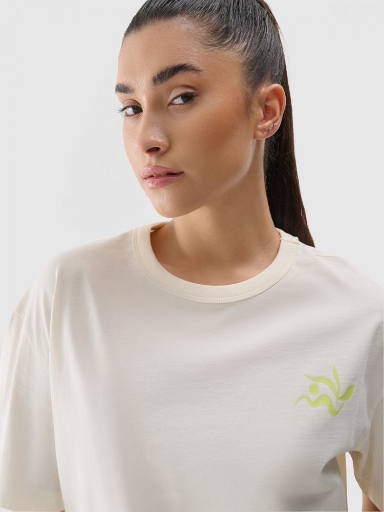 Футболка 4F TSHIRT F1967 4FWSS25TTSHF1967-11S р.M бежевий