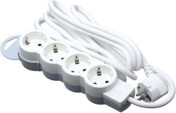 Удлинитель Legrand Standart с заземлением 4 гн. серый 3 м 695007 