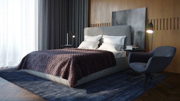 Покривало Велюр 220x240 см ТЕП бордовий 