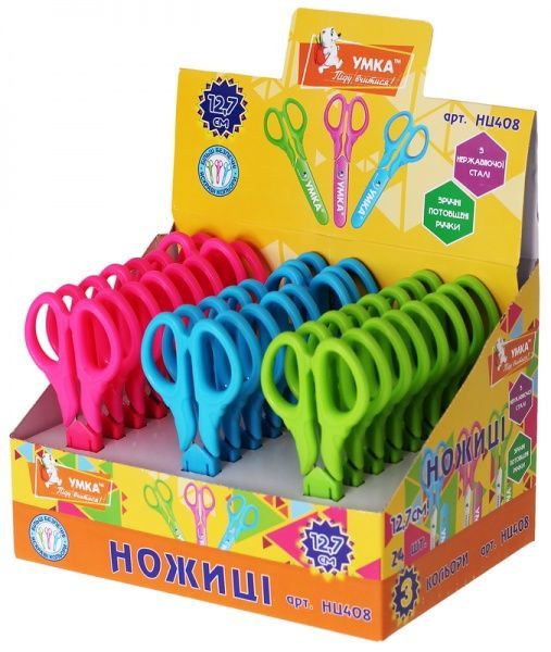 Ножиці дитячі 12,7 см колір в асортименті НЦ408 Умка 4060240
