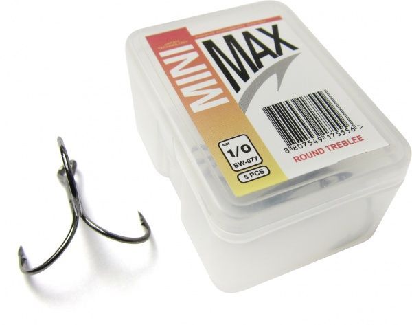 Крючок MiniMax Treble Hook round №1/0 5 шт. SW077-1/0