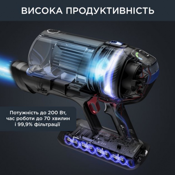 Пилосос акумуляторний Rowenta RH99C0WO black/blue 