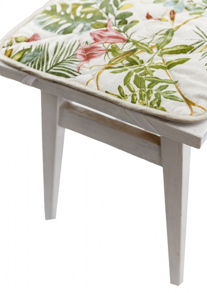Чехол для стула Villa Цветы 35x35 см бежевый с рисунком Прованс