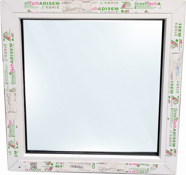 Вікно глухе GreenTech 60 600x600 мм без відкривання 