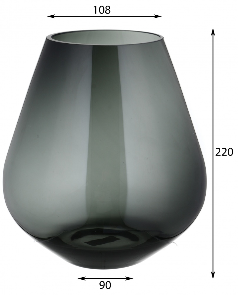 Ваза стеклянная Wrzesniak Glassworks Капля 17-9493A 22 см