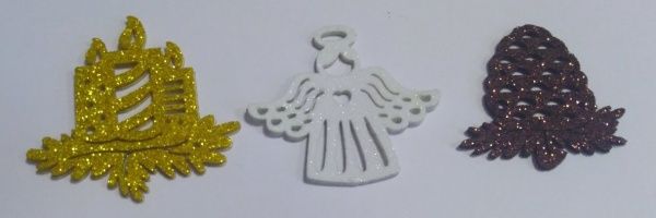 Набор декоративных изделий Новогодний 6 шт. 125146 Діамантові ручки