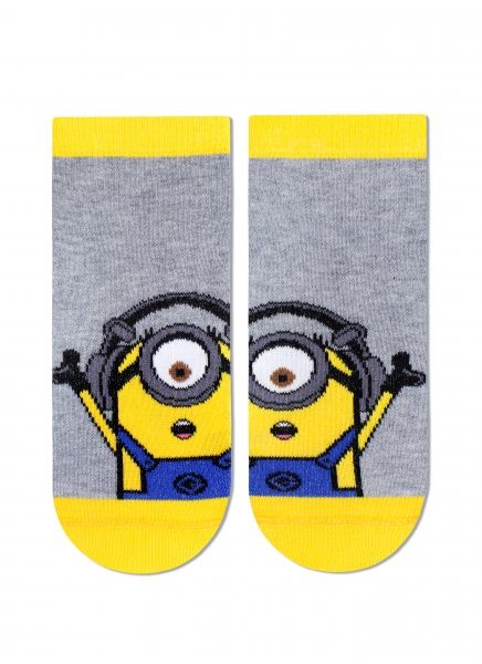Носки детские Брестские 3095 Minions (укороченные) 704 р.17-18 серый меланж 