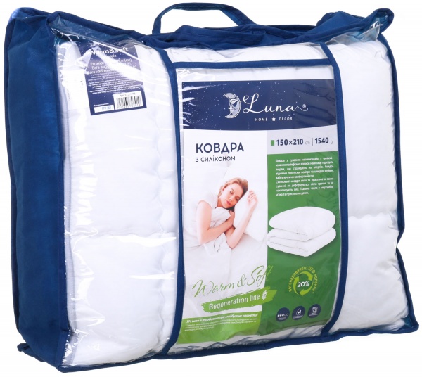 Одеяло силиконовое White Warm&Soft 150x210 см Luna белый