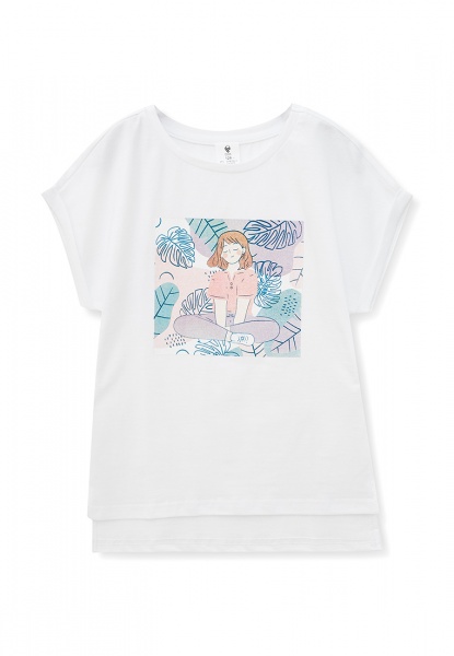 Футболка для дівчаток Роза р.146 білий 201210 