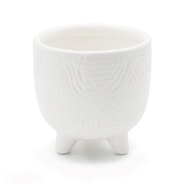 Кашпо керамічне DH-FLOWERS-26 M WHITE 10,5 см Білий 