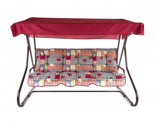 Гойдалка з навісом Patio Milano червоний принт 220х157х134 см 483171 