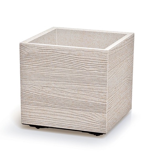Горщик для квітів Madera Square Eco Wood 400мм квадратний 1001 Бежева PRP (82771-449)