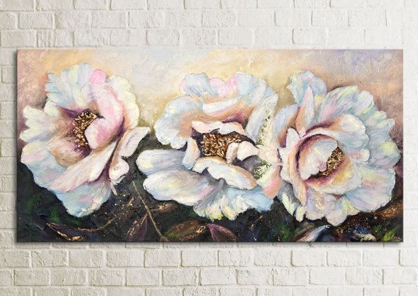 Картина Пионы 70x140 см Юрис Проф Арт 