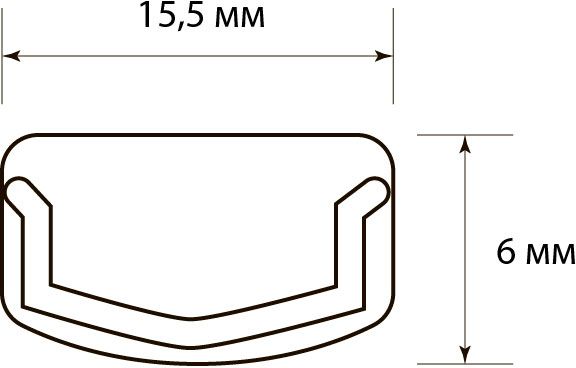 Заглушка Светкомплект SVU для прямого профiля П7 6x15.5 мм 2 шт./уп. 