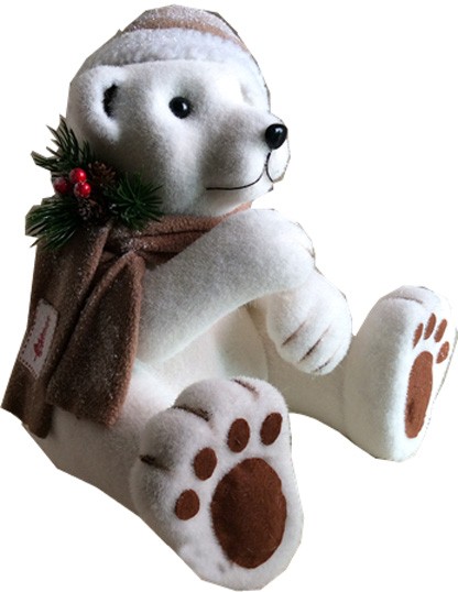 Декоративная фигура Мишка в шарфике JM181015A 33 см 