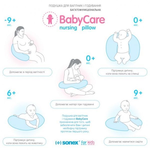 Подушка для кормления Sonex BabyCare 58x54х17 см зеленый 