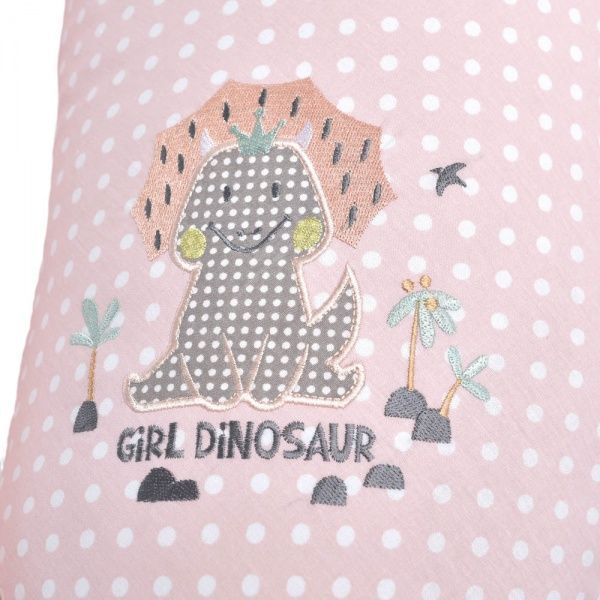 Подушка для годування Standart Dinosaur 35х200 см з карабіном Рожева IDEIA