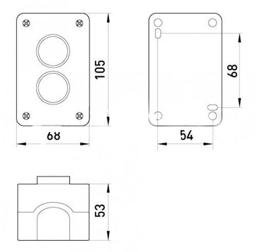 Кнопочный пост ПУСК-СТОП  E.next (e.cs.stand.xal.d.211) «ON-OFF» зеленый-красный s006018
