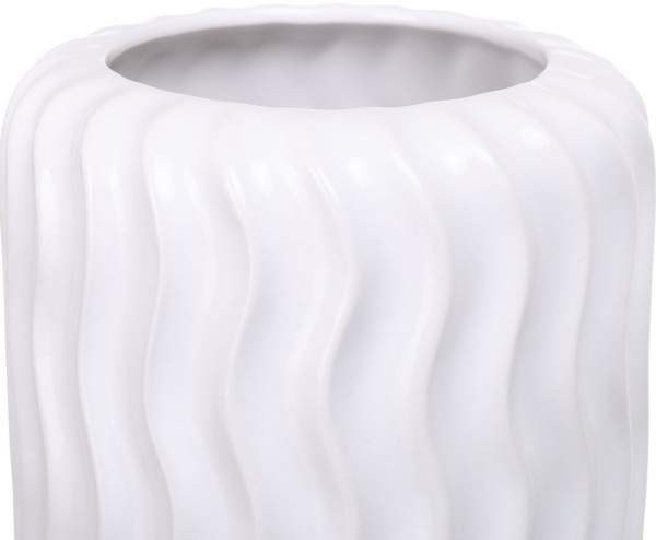 Ваза керамічна білий Тромсе 14,5х33 см
