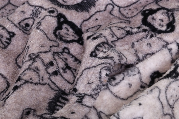 Плед Lotus животные 100x120 см серый 