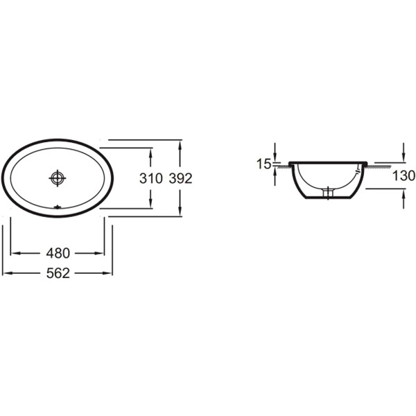 Умывальник Jacob Delafon Vox EYG102-00