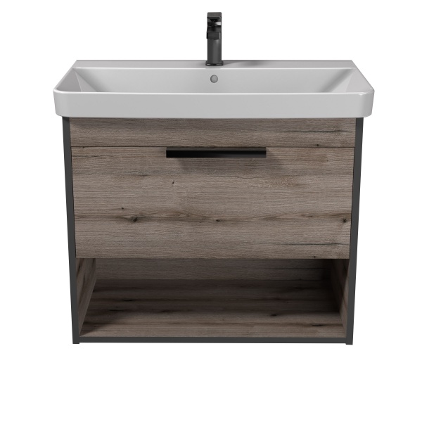 Тумба Мойдодыр Denver 80-A с умывальником Vivace 80 подвесная