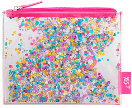 Пенал косметичка с блестками Shine YES разноцветный