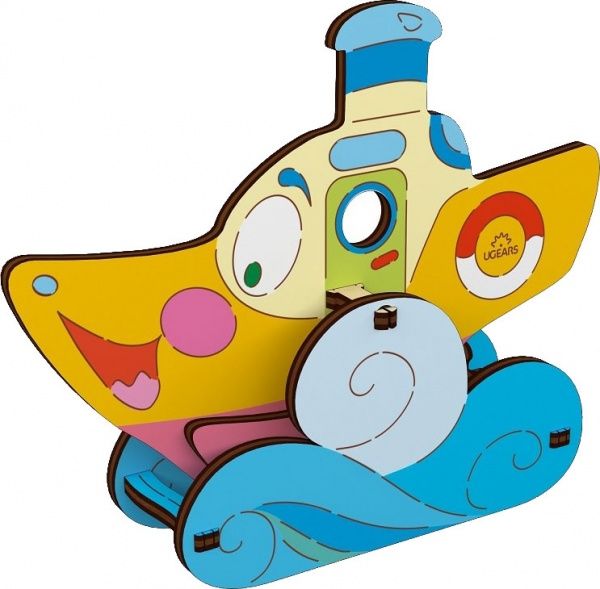 Розмальовка UGEARS Пароплав