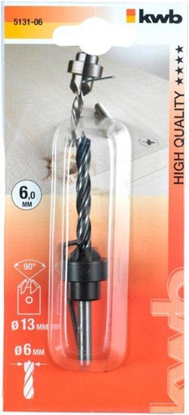 Набір приладдя свердло 6 мм + зенківка 13 мм 5131-06