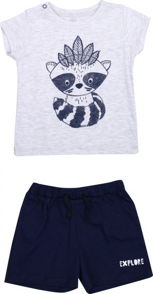 Комплект дитячого одягу Фламінго р.80 темно-синій/меланж 571-128 