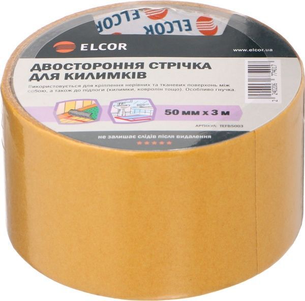 Двусторонняя клейкая лента Элкор для ковриков