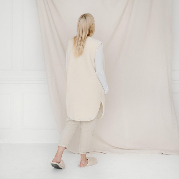 Жилет Flokati Pearl р. XXL/XXXL екрю