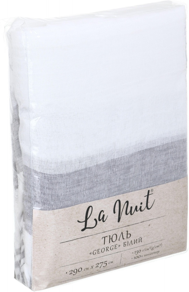 Тюль George белый 290х275 см La Nuit