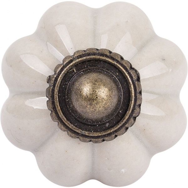 Меблева ручка 31466 антична бронза/слонова кістка Ferro Fiori CR 9150.34