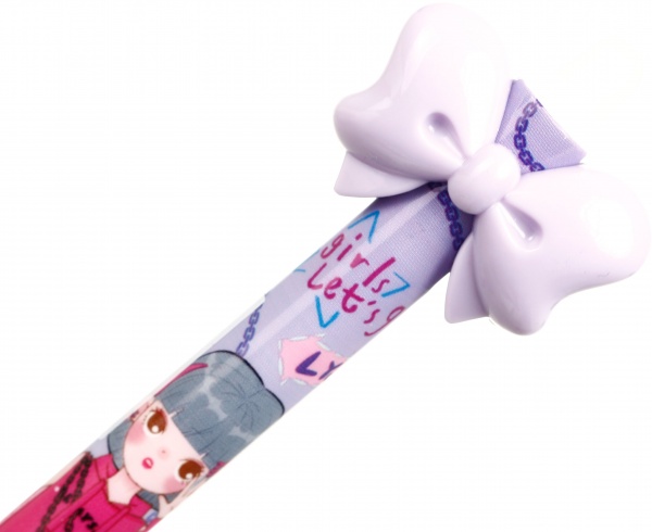 Ручка гелевая Крылья фиолетовая чернила синие 