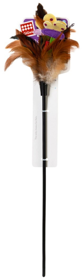 Игрушка-дразнилка для котов GiGwi Teaser с перьями 55 см