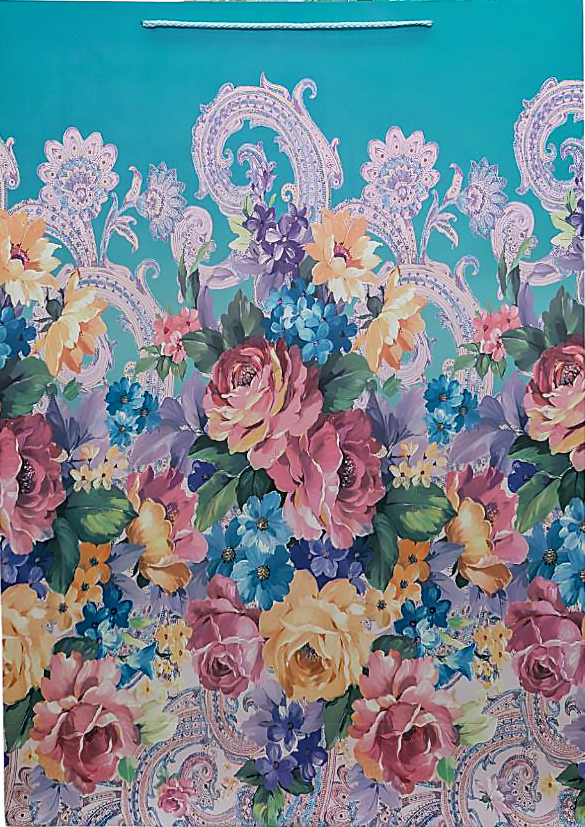 Пакет подарунковий 51х72х18 см весняні квіти