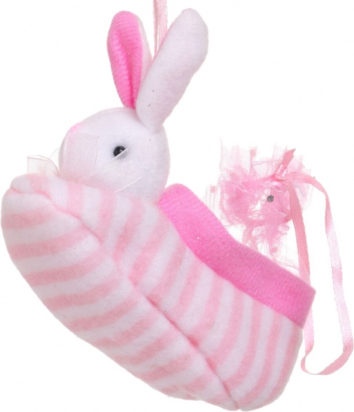 Елочная игрушка Ботинок с зайцем 