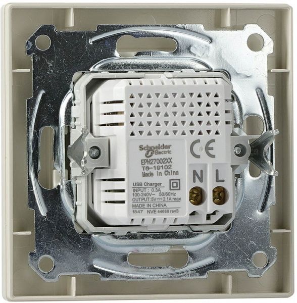 Розетка USB двойная Schneider Electric Asfora крем EPH2700223