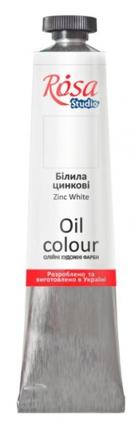 Краска масляная Белила цинковые 45 мл Rosa Studio