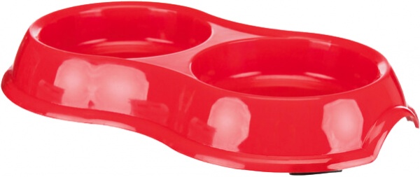 Миска Trixie для котів подвійна пластик 2x0.2 л 11 cм (249985)