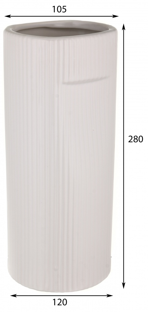 Ваза керамическая Pinsung Ceramics Nooka 27,5 см белая матовая PS33412